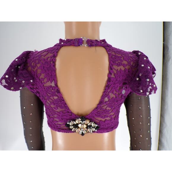 Dance Costume Reverence Small Child Teal Jazz Contemporary Long Sleeve Pageant - Picture 10 of 11